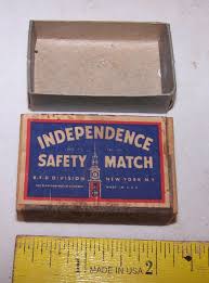 Vintage INDEPENDENCE Wood Safety Matches Box Only Pocket ...