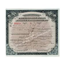 Prohibition Whiskey Prescription C. 1925 High Resolution ...