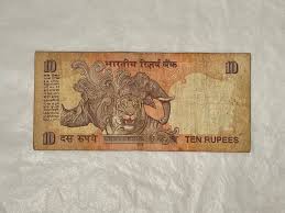 Reserve Bank of India Note, 10 Rupees, Mahatma Gandhi Series, Prefix 13T - Etsy