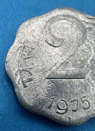 1975 India 2 Paise coin THIS COIN IS UNIQUELY SHAPED ALMOST ...