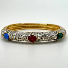 Costume Jewelry | Jewelry | Mughal Style Pave Cz Hinged ...