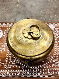 Buy Handcrafted Round, Metal Container; With Lid, Antique Home Decor; Antique Brass Container, Metal Storage Container; Brass Decorative Box Online in India - Etsy