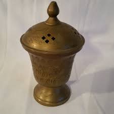 Solid Brass Etched Pot and Stars Lid Cone - Etsy