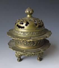 Chinese Antique Bronze Lotus Tiered Incenser - Zentner ...