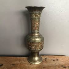 1960's Dime Store Burnt Orange Mini Vase With Bird and Flower Design and Gold Leaf Style Paint. - Etsy