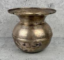 Sold at Auction: Antique Silver Plate Pocket Spittoon