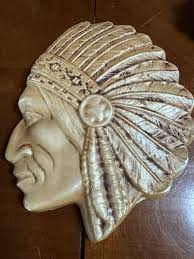 Indian Chief Wall Plaque | eBay