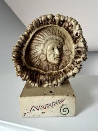 1998 Marka Gallery Native American Indian Chief Statue | eBay