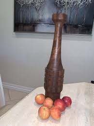 Mid Century Danish Modern Tall Wood Retro Flower Vase MCM | eBay