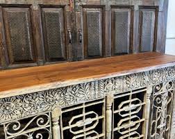 Vintage Wrought Iron Console Table: Rustic Entryway ...