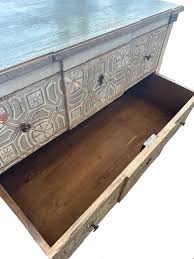 Hand Painted French 2-Drawer Commode | Chairish