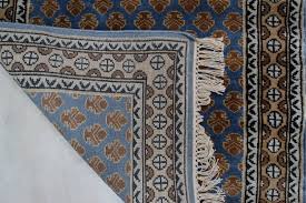 Indian Bokhara Blue Runner 6 ft and Smaller Silk Carpet ...