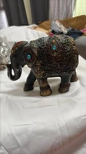Decorative Bejeweled Elephant Figurine – Hand-Painted with Gold Accents · Whatnot: Shop, Sell, Connect