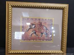 Cedar Creek Nicely Framed Elephant Print Auction | Gleaton's ...