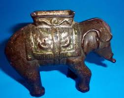 EARLY CAST IRON Elephant Coin Still Bank Moon Stars Howdah Circus Short Trunk Tusks Coin Savings Antique Heavyweight Metal Pachyderm - Etsy