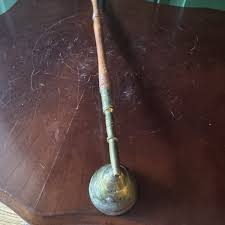 Vintage Brass Candle Snuffer | Bell Extinguisher w/ Wooden ...