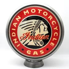 INDIAN MOTORCYCLE GAS - GAS PUMP GLOBE- FREE SHIPPING ! — PERGL
