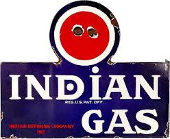 Porcelain Indian Gas Sign
