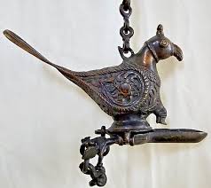 Antique/Vintage Brass Hanging Oil Lamp Hand Crafted Engraved ...