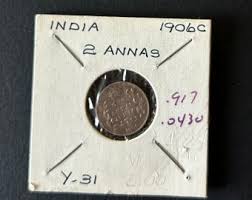 1906 BRITISH India 2 Anna Silver King Edward VII Emperor Coin KM#505 - Etsy