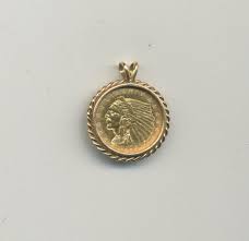 Sold at Auction: Bela Lyon Pratt, 1908 $2.50 Dollar Gold Indian Head Coin Pendant Jewelry
