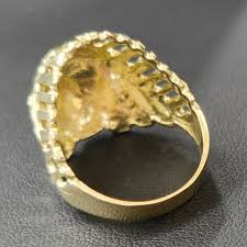 10k Gold Indian Cheif Head Ring, Gold Diamond Cut Ring, Native America – WATERMAN JOHN JEWELRY INC.