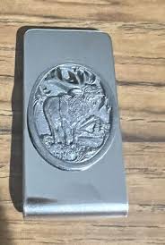 Chrome Silver Deer Designed Hunters Money Clip | eBay