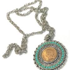 Nice Vintage USA Indian Head Penny Blue Seed Bead ...