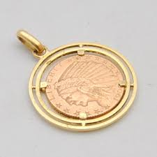 1908 American Eagle Five Dollar 21.6K Gold Coin Pendant For Sale at 1stDibs | 21.6 karat gold, 5 dollar gold coin necklace, 5 dollar gold eagle