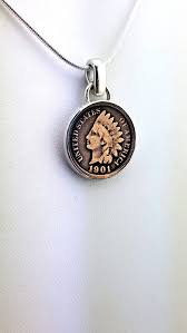 Indian Head Penny Pendant Vintage American Coin Jewelry