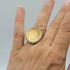 Vtg Sz 7 Ring Faux Coin 1901 Wheat Penny Jewelry 18K GE Gold Electroplate | eBay