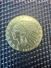 1910 GOLD UNITED STATES $5 DOLLAR INDIAN HEAD HALF EAGLE COIN | eBay