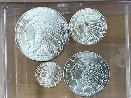 Golden State Mint Incuse Indian Silver Art Medal Set of Four ...