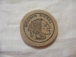 Vintage 1960-85 Gorham Coin Club Wooden Indian Nickel 15-j ...
