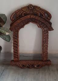 Brown Painted Jharokha Handmade Ethnic Wooden Wall Hanging ...