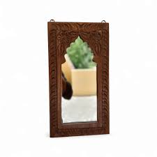 Hand Carved Teak Wood Arch Mirror: Indian Wall Decor - Etsy