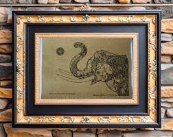 Thai Traditional Art of Elephant by Printing on Sepia Paper. - Etsy