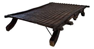Original Antique 19th Century Indian Middle Eastern Reclaimed Ox Cart Coffee Table - Wrought Iron & Hardwood | Chairish