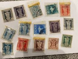 India Stamp Lot 1950s Capital Of Asoka Pillar Green-5np ...