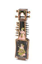 Sold at Auction: AN INDIAN SARANGI, with painted ...