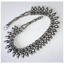 Ethnic Indian Rajasthani Sterling Ornate Collar Necklace. For Sale at Ruby Lane
