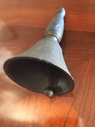 Teacher School Bell, Cast Iron Bell, Beautiful Rustic ...