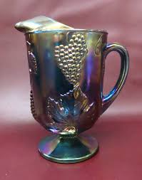 Vintage 10" Indiana Style Harvest Grapes & Leaf Amethyst ...