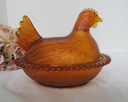 Buy Vintage Indiana Clear Glass Hen on Nest Online in India - Etsy