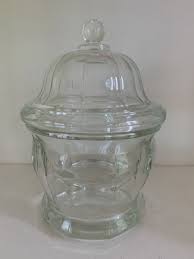 VTG HEAVY PANEL INDIANA GLASS BISCUIT CANDY APOTHECARY JAR | eBay
