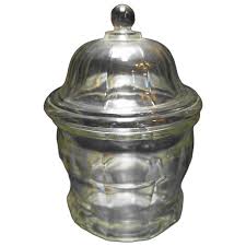 Indiana Glass Clear Apothecary Style Jar Canister Paneled. For Sale at Ruby Lane