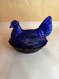 Westmooreland Hen on Nest Cobalt Blue - Etsy Israel