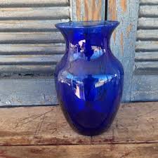 L. E. Smith Glass Cobalt Blue Daisy and Button Vase or Rose Bowl - Etsy