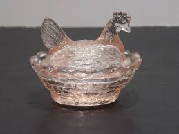 Branded Degenhart Light Pink Hen on Nest Miniature Lidded ...