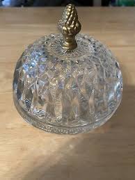 Vintage Indiana Glass Pressed Diamond Cut Clear Lidded Candy Dish-Mt. Vernon Pat | eBay